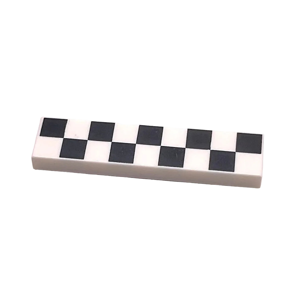 Tile 1 x 4 with Black Checkered Pattern, Part# 2431pb0905 – United ...