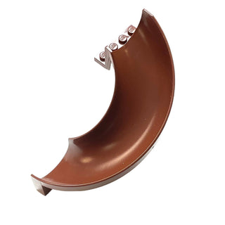 Slide Playground 7x12x8 1/3 Curved 180 Degrees, Part# 11267 Part LEGO® Reddish Brown  