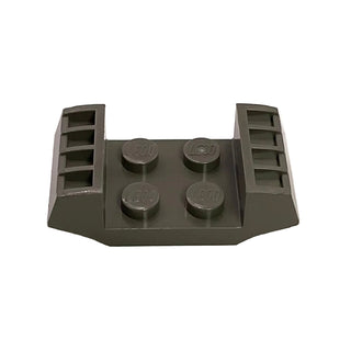 Plate, Modified 2 x 2 with Vents, Part# 41862 Part LEGO® Dark Gray
