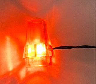 1x1 Flashing LED Light-Up Cone, DIY System, LFCON-DC Custom Parts United Brick Co® Orange