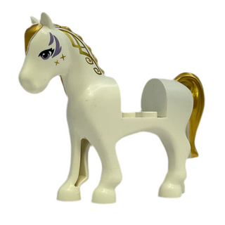 Horse with Lavender Eyes and Face Decoration, Gold Mane and Tail LEGO® Animals LEGO®