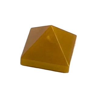 Slope 45 1 x 1 x 2/3 Quadruple Convex Pyramid, Part# 22388 Part LEGO® Pearl Gold