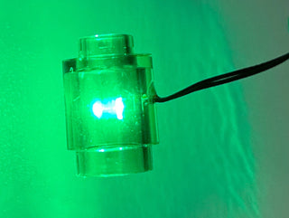 1x1 LED Light-up Round Brick, USB Powered, LS1x1R Custom Parts United Brick Co® Green