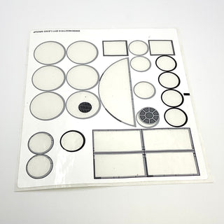 Sticker Sheet for Set 7965 - (95690/4622110), Part# 7965stk01 Part LEGO® Missing All But 2 Stickers
