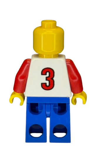 Soccer Player - Red, White, and Blue Team with Number 3 on Back, soc017 Minifigure LEGO®