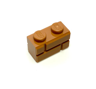 Brick, Modified 1x2 with Masonry Profile, Part# 98283 Part LEGO® Medium Nougat  