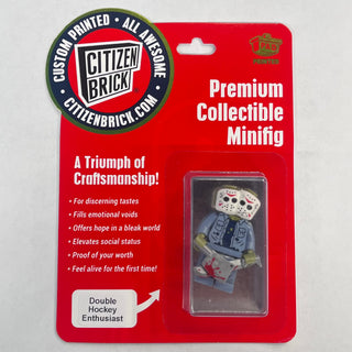 Double Hockey Enthusiast Custom Printed Minifigure