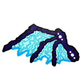 Plastic Wing with Dark Purple Bony Spines and Light Aqua Electric Veins Pattern, Part# 29053a Part LEGO® Very Good