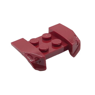 Vehicle, Mudguard 2 x 4 with Headlights Overhang, Part# 44674 Part LEGO® Dark Red
