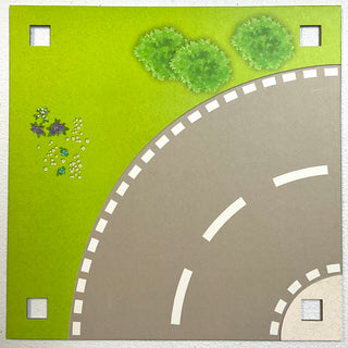 Paper Playmat Friends Heartlake City, Double-Sided, Road Curve / Field with Fence, Part# 6199522