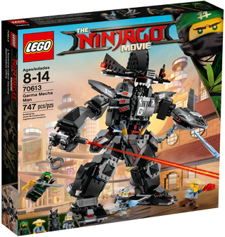 LEGO The Ninjago Movie Garma Mecha Man set 70613 empty box with product imagery.