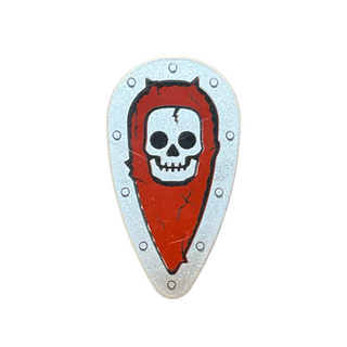 Shield Oval with Skull on Dark Red Background Pattern, 2586px17 Part LEGO®