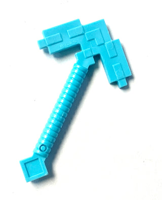 Minifigure Weapon, Minecraft Pickaxe, Part# 18789 Part LEGO® Medium Azure (Diamond)  