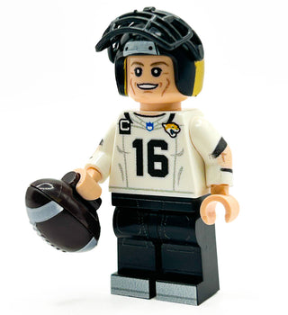 #16 QB Trevor, Jags Football Player Minifig - B3 Customs Custom minifigure B3 Customs
