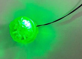 2x2 Flashing LED Light-up Round Brick, DIY System, LS2x2R Custom Parts United Brick Co® Green