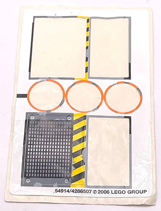 Sticker Sheet for Set B-Wing Fighter, 6208 - (54914/4286507), Part# 6208stk01 Part LEGO® Missing 6 Stickers