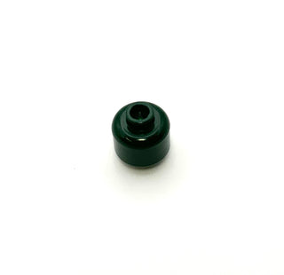 Minifigure, Head (Plain) - Hollow Stud, Part# 3626c Part LEGO® Dark Green  