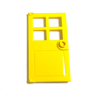 Door 1x4x6 with 4 Panes and Stud Handle, Part# 60623 Part LEGO® Yellow  