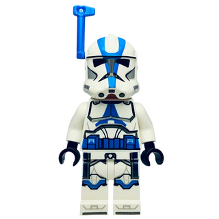 Clone Trooper Officer, 501st Legion (Phase 2) - White Arms, Blue Rangefinder, Nougat Head, Helmet with Holes, sw1246 Minifigure LEGO® Like New