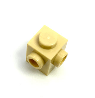 Brick, Modified 1x1 with Studs on 2 Sides (Adjacent), Part# 26604 Part LEGO® Tan  