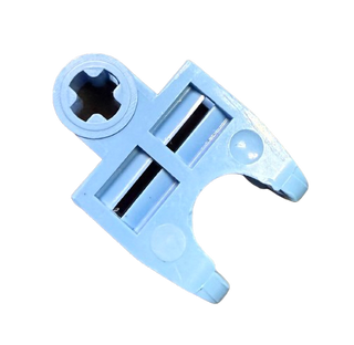 Technic, Axle Connector 2 x 3 with Ball Joint Socket - Open Sides, Angled Forks with Closed Axle Holes, Part# 32174 Part LEGO® Medium Blue Like New