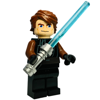 Anakin Skywalker - Large Eyes, Reddish Brown Arms, sw0183 Minifigure LEGO® Like New - With Lightsaber