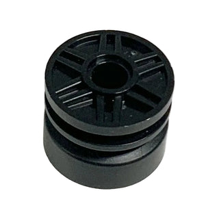 Wheel 18mm D. x 14mm with Pin Hole, Fake Bolts, and Shallow Spokes, Part# 55981 Part LEGO® Black