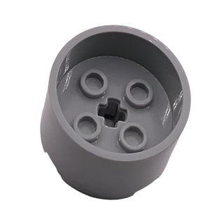 Brick, Round 3x3x2 with Recessed Center and Axle Hole, Part# 73111 Part LEGO® Light Bluish Gray