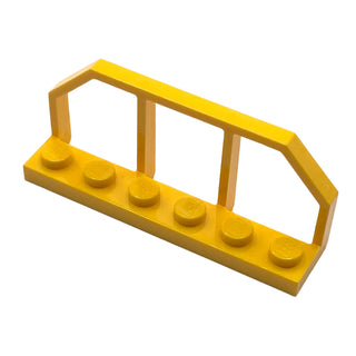 Plate, Modified 1x6 with Train Wagon End/Fence, Part# 6583 Part LEGO® Yellow 1 Part