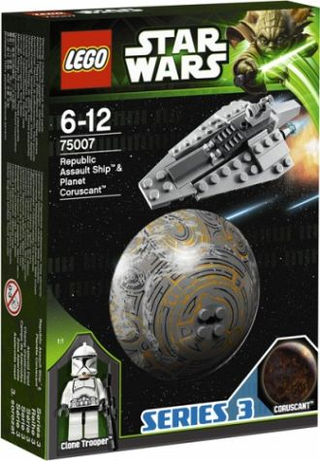 75007 - Republic Assault Ship & Planet Coruscant - EMPTY BOX ONLY Empty Box LEGO®