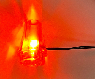 1x1 LED Light-Up Cone, DIY System, LCON-DC Custom Parts United Brick Co® Orange