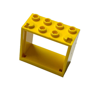 Window 2 x 4 x 3 - Hollow Studs, Part# 60598 Part LEGO® Yellow