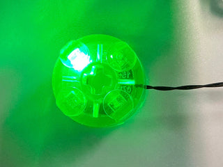 2x2 Flashing Light-up Round Brick, DIY System & Reconnectable, LS2x2R-LA Custom Parts United Brick Co® Green