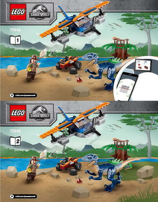 75942-Velociraptor: Biplane Rescue Mission - INSTRUCTIONS ONLY Instructions LEGO®
