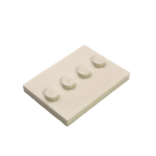 Tile Modified, 3x4 with 4 Studs in Center (Minifigure Stand), Part# 88646 Part LEGO® White 1 Part
