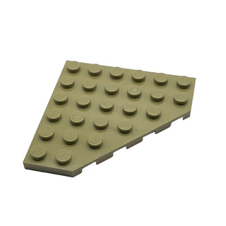 Wedge, Plate 6 x 6 Cut Corner, Part# 6106 Part LEGO® Olive Green