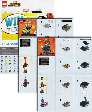 76065-Mighty Micros: Captain America vs. Red Skull - INSTRUCTIONS ONLY Instructions LEGO®