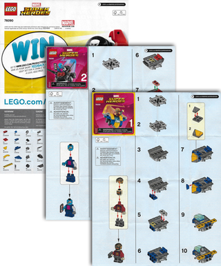 76090-Mighty Micros: Star - Lord vs. Nebula - INSTRUCTIONS ONLY Instructions LEGO®
