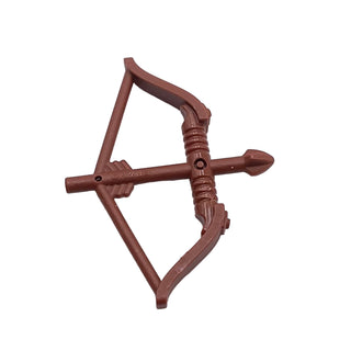 Minifigure Weapon Bow with Wide Flat Limbs Arrow Drawn, Part# 3748 Part LEGO® Reddish Brown