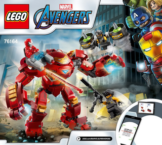 76164-Iron Man Hulkbuster versus A.I.M. Agent - INSTRUCTIONS ONLY