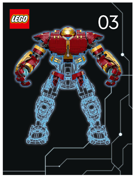 76210-Hulkbuster - INSTRUCTIONS ONLY Instructions LEGO® Slightly Used Book 3