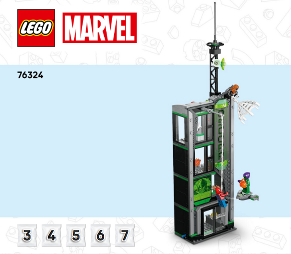 76324 - Spider-Man vs. Oscorp - INSTRUCTIONS ONLY Instructions LEGO® Slightly Used Book 3