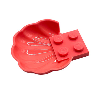 Clam / Scallop Shell with 4 Studs, Part# 18970 Part LEGO® Coral