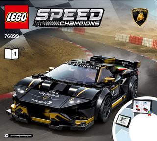 76899-Lamborghini Urus ST - X & Lamborghini Huracán Super Trofeo EVO - INSTRUCTIONS ONLY Instructions LEGO® Slightly Used Book 1