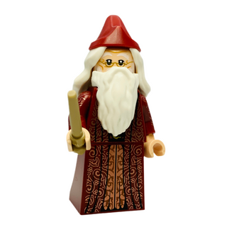 Albus Dumbledore - Dark Red Robe, White Hair, Printed Arms, hp488 Minifigure LEGO®