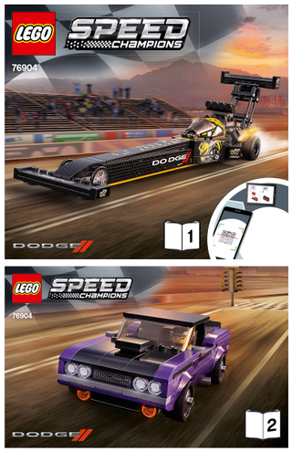 76904-Mopar Dodge//SRT Top Fuel Dragster and 1970 Dodge Challenger T/A - INSTRUCTIONS ONLY Instructions LEGO®