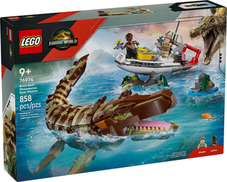 76974 - Brick-Built Mosasaurus Boat Mission - EMPTY BOX ONLY Empty Box LEGO®