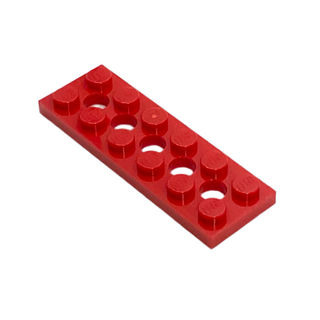 Technic, Plate 2x6 with 5 Holes, Part# 32001 Part LEGO® Red