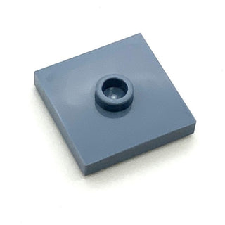 Plate, Modified 2x2 with Groove and 1 Stud in Center (Jumper), Part# 87580 Part LEGO® Sand Blue  