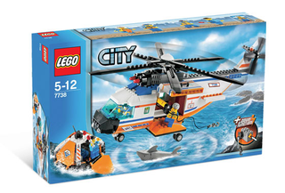 Coast Guard Helicopter & Life Raft, 7738 Building Kit LEGO®